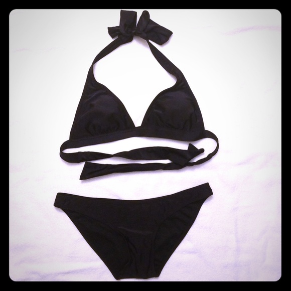 tie back triangle bikini top